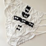 شورت گره ای نخی سفید 6110 - Image 5